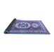 Sideview of Geometric Blue Traditional Rug, tr3008blu