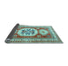 Sideview of Geometric Light Blue Traditional Rug, tr3008lblu