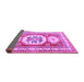 Sideview of Geometric Purple Traditional Rug, tr3008pur