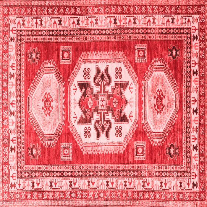 Geometric Red Traditional Rug, tr3008red
