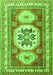 Geometric Green Traditional Rug, tr3008grn