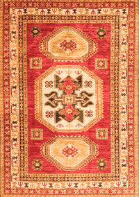 Geometric Orange Traditional Rug, tr3008org