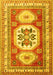 Geometric Yellow Traditional Rug, tr3008yw