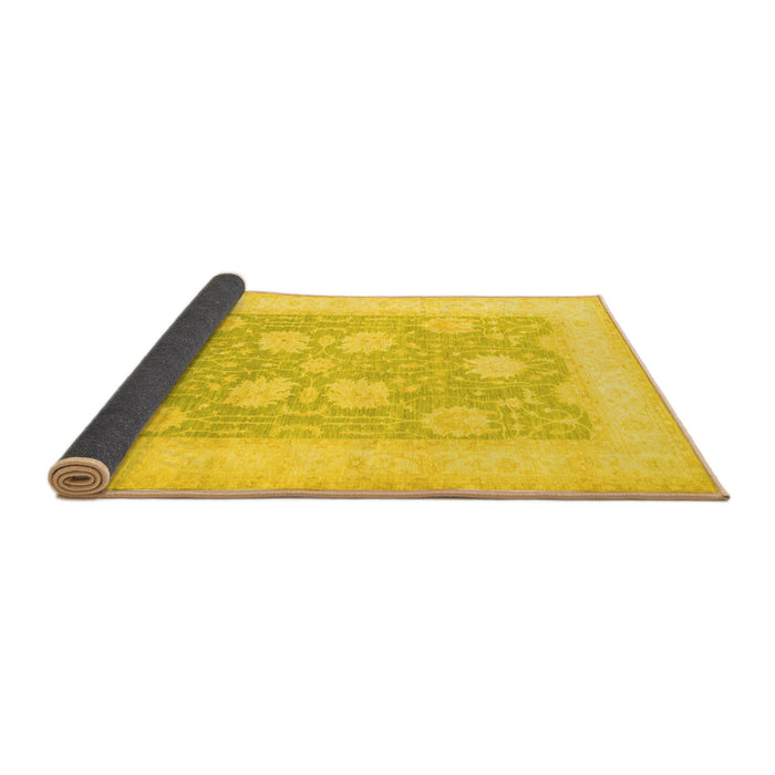 Sideview of Oriental Yellow Traditional Rug, tr3009yw
