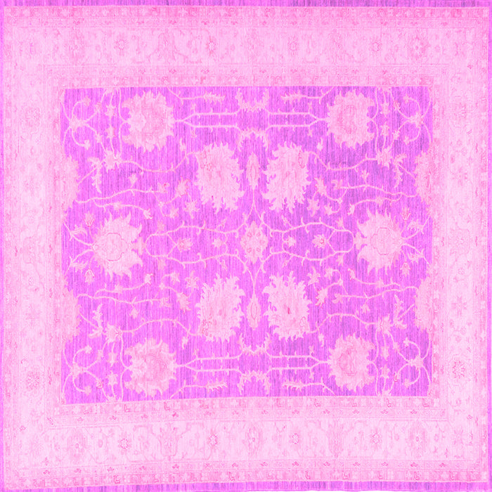 Square Oriental Pink Traditional Rug, tr3009pnk