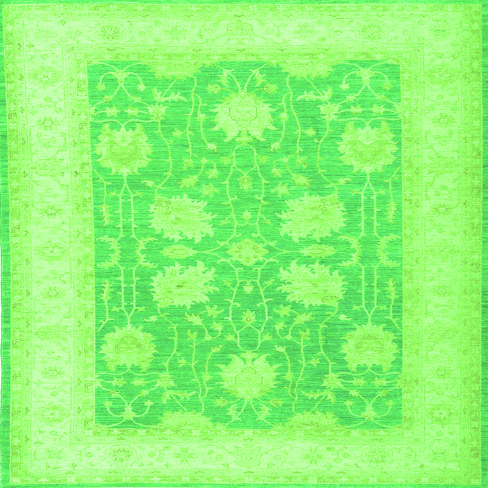 Serging Thickness of Oriental Green Traditional Rug, tr3009grn