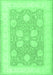 Oriental Emerald Green Traditional Rug, tr3009emgrn