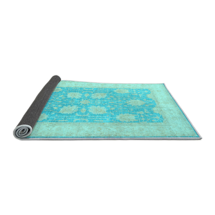 Sideview of Oriental Light Blue Traditional Rug, tr3009lblu