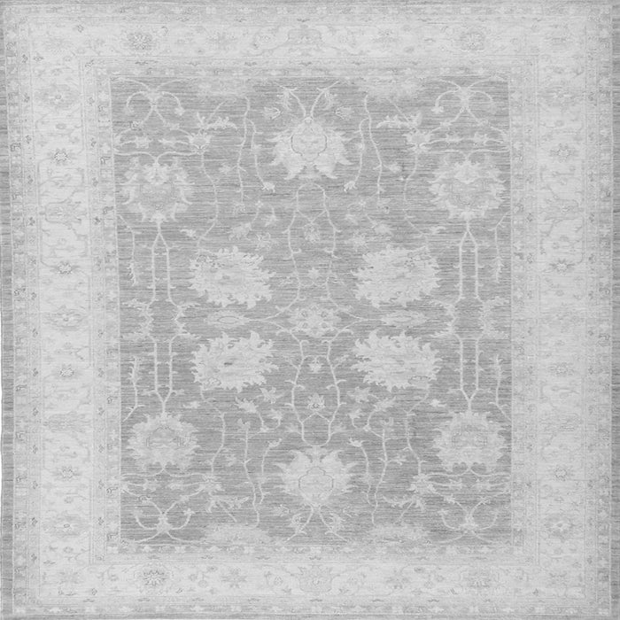 Round Machine Washable Oriental Gray Traditional Rug, wshtr3009gry