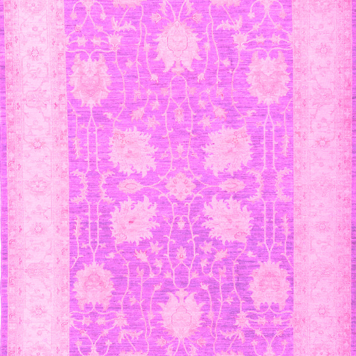 Machine Washable Oriental Pink Traditional Rug, wshtr3009pnk