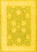 Oriental Yellow Traditional Rug, tr3009yw