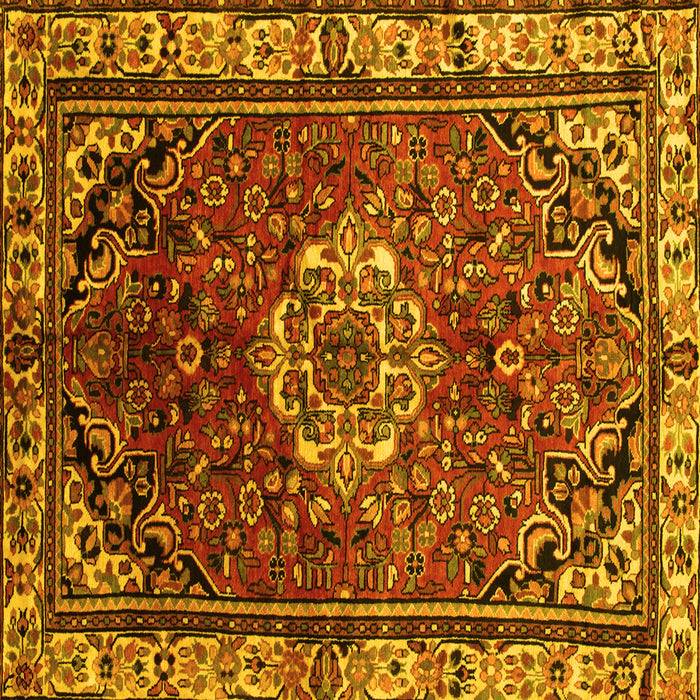 Square Persian Yellow Traditional Rug, tr300yw