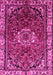 Machine Washable Persian Pink Traditional Rug, wshtr300pnk