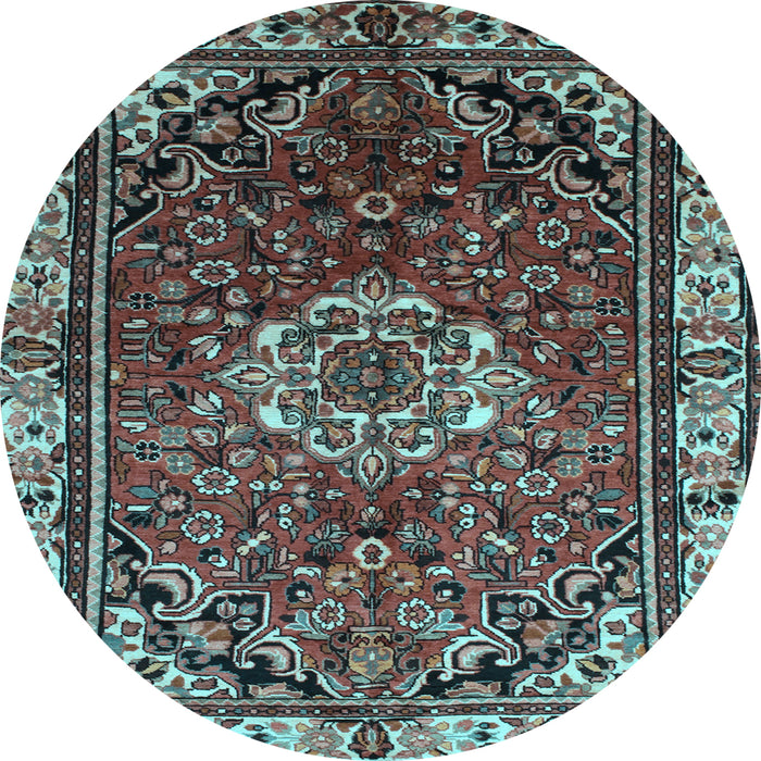 Round Persian Light Blue Traditional Rug, tr300lblu
