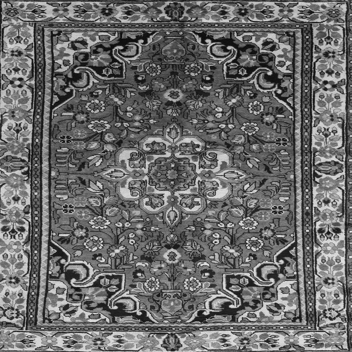 Round Machine Washable Persian Gray Traditional Rug, wshtr300gry