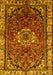 Machine Washable Persian Yellow Traditional Rug, wshtr300yw