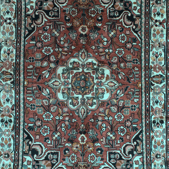 Machine Washable Persian Light Blue Traditional Rug, wshtr300lblu