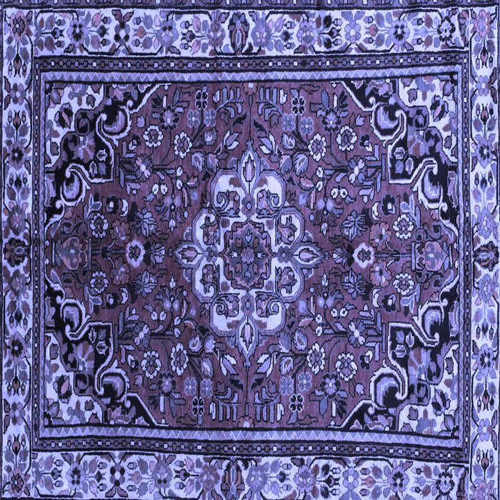 Square Machine Washable Persian Blue Traditional Rug, wshtr300blu
