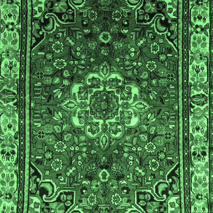 Machine Washable Persian Emerald Green Traditional Area Rugs, wshtr300emgrn