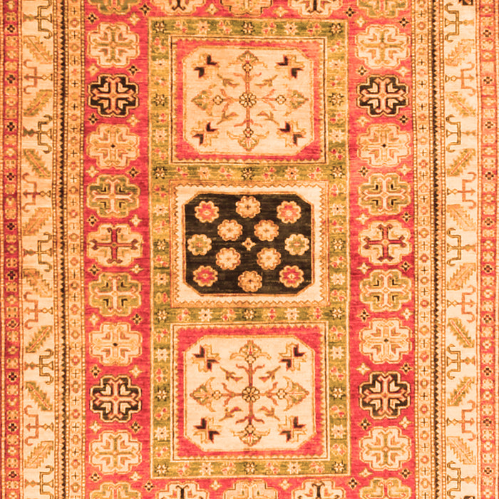 Geometric Orange Traditional Rug, tr3010org