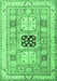 Geometric Emerald Green Traditional Rug, tr3010emgrn