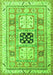 Geometric Green Traditional Rug, tr3010grn