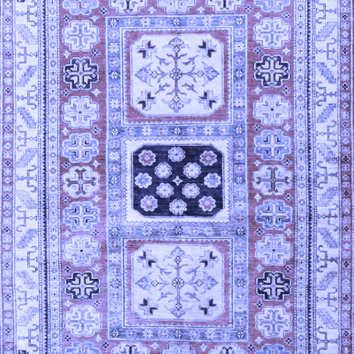 Geometric Blue Traditional Rug, tr3010blu