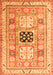 Serging Thickness of Machine Washable Geometric Orange Traditional Area Rugs, wshtr3010org