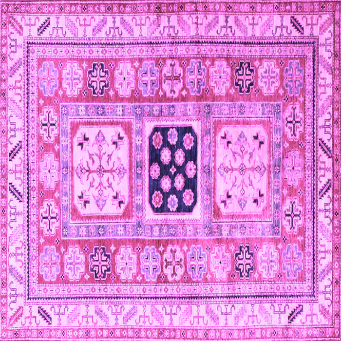 Square Geometric Purple Traditional Rug, tr3010pur