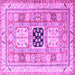 Square Geometric Purple Traditional Rug, tr3010pur