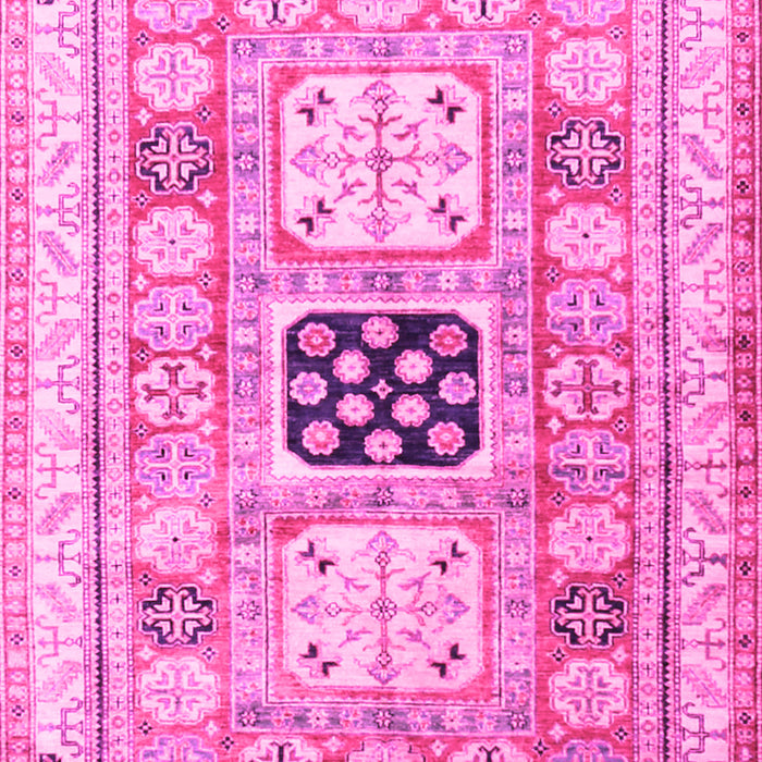 Geometric Pink Traditional Rug, tr3010pnk