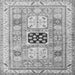 Serging Thickness of Geometric Gray Traditional Rug, tr3010gry