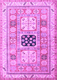 Geometric Purple Traditional Rug, tr3010pur