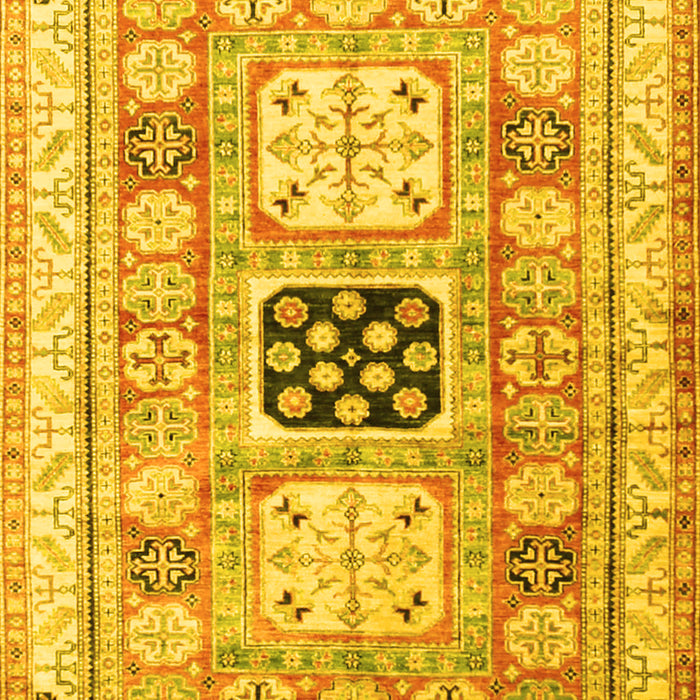 Geometric Yellow Traditional Rug, tr3010yw