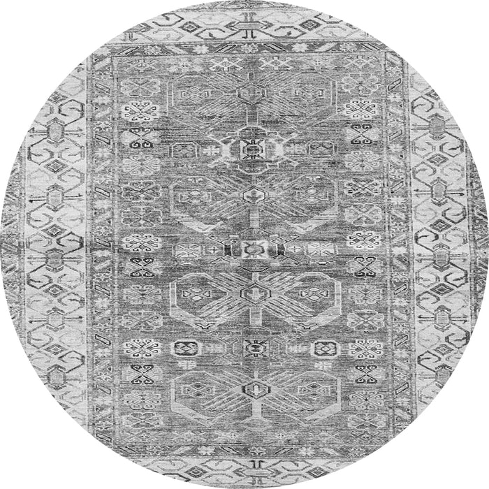 Machine Washable Oriental Gray Traditional Rug, wshtr3011gry