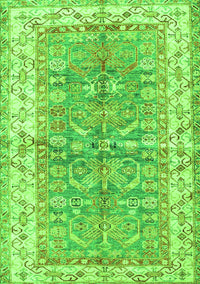 Oriental Green Traditional Rug, tr3011grn