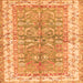 Serging Thickness of Oriental Orange Traditional Rug, tr3011org