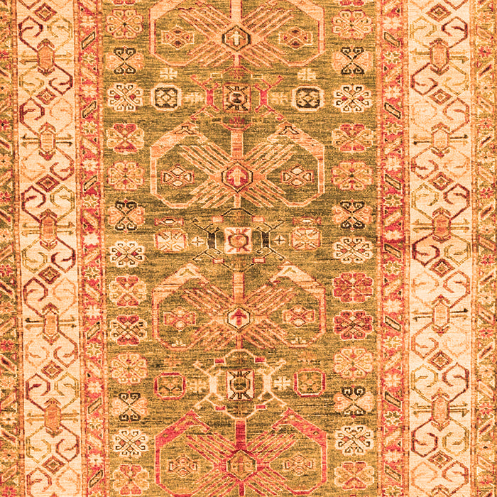 Oriental Orange Traditional Rug, tr3011org