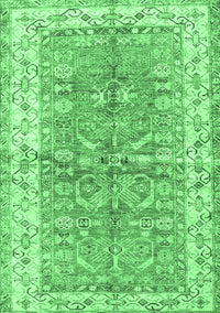 Oriental Emerald Green Traditional Rug, tr3011emgrn