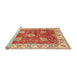 Sideview of Machine Washable Traditional Fire Red Rug, wshtr3012