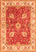 Serging Thickness of Machine Washable Oriental Orange Traditional Area Rugs, wshtr3012org