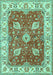 Machine Washable Oriental Turquoise Traditional Area Rugs, wshtr3012turq