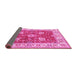 Sideview of Oriental Pink Traditional Rug, tr3012pnk