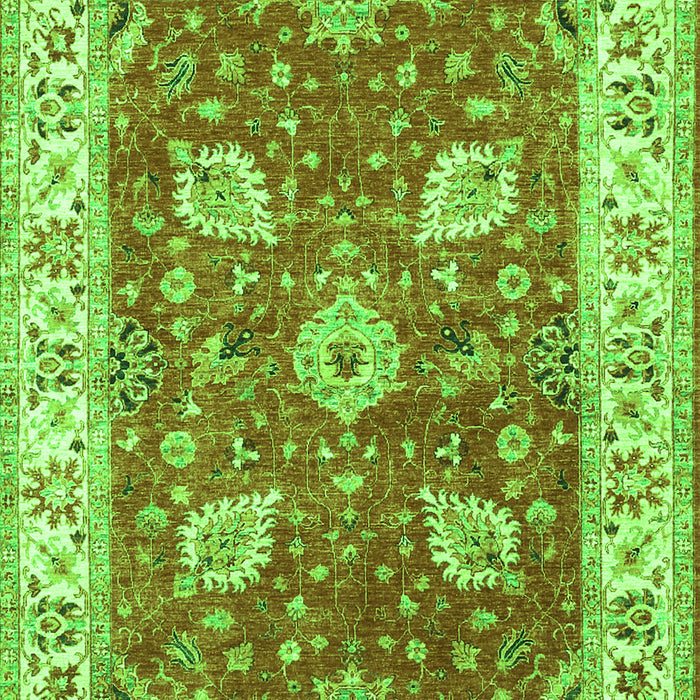 Oriental Green Traditional Rug, tr3012grn