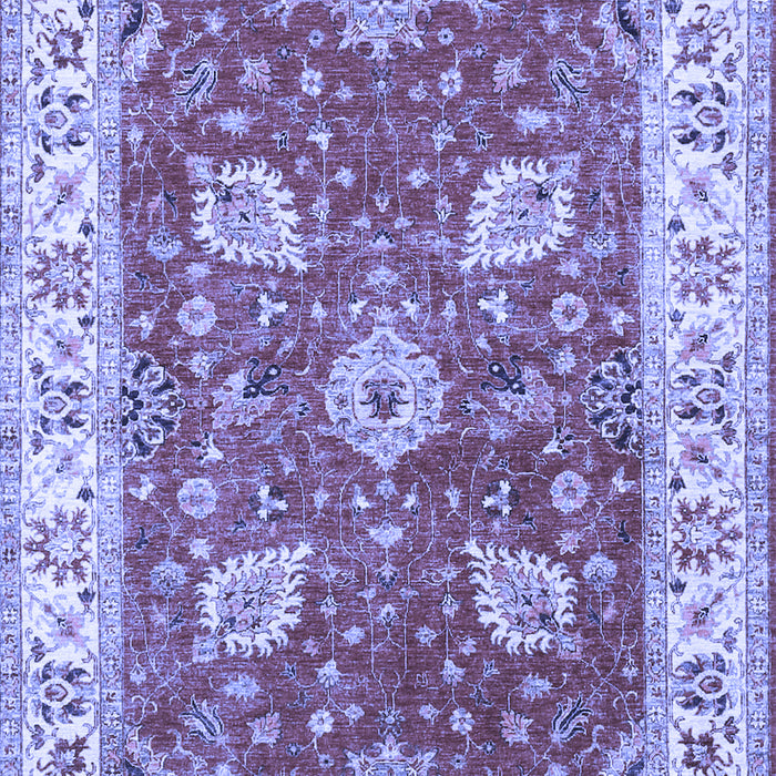 Machine Washable Oriental Blue Traditional Rug, wshtr3012blu