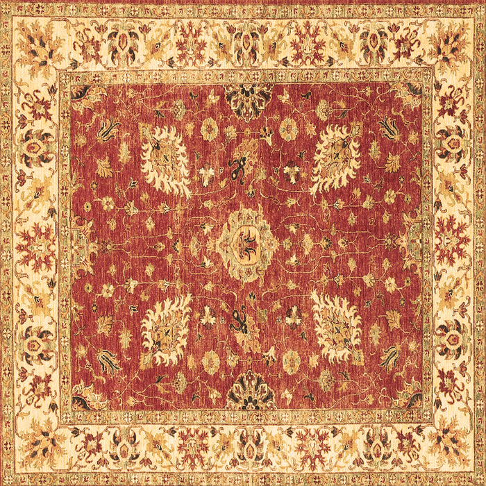 Square Oriental Brown Traditional Rug, tr3012brn