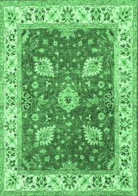 Oriental Emerald Green Traditional Rug, tr3012emgrn