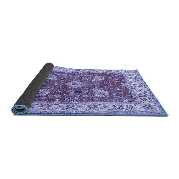Sideview of Oriental Blue Traditional Rug, tr3012blu