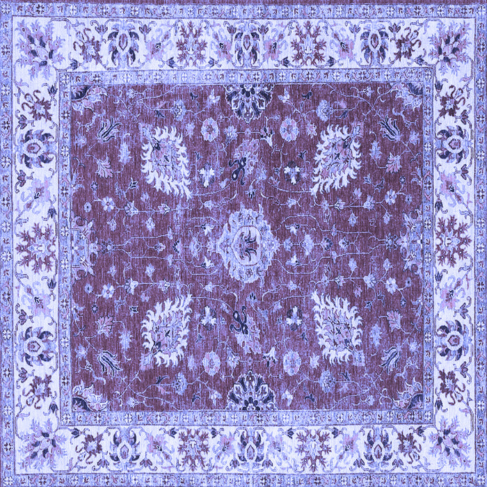 Square Oriental Blue Traditional Rug, tr3012blu