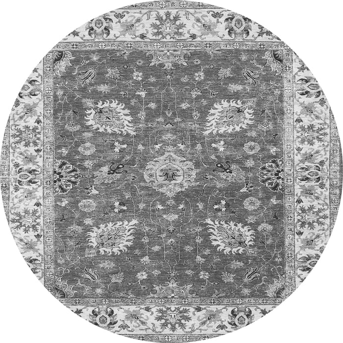 Machine Washable Oriental Gray Traditional Rug, wshtr3012gry
